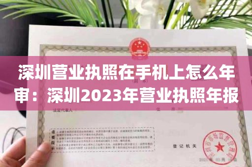 深圳营业执照在手机上怎么年审：深圳2023年营业执照年报