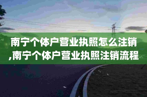 南宁个体户营业执照怎么注销,南宁个体户营业执照注销流程