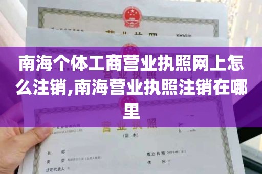 南海个体工商营业执照网上怎么注销,南海营业执照注销在哪里