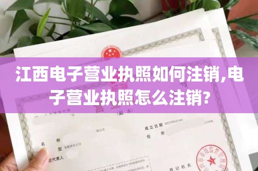 江西电子营业执照如何注销,电子营业执照怎么注销?