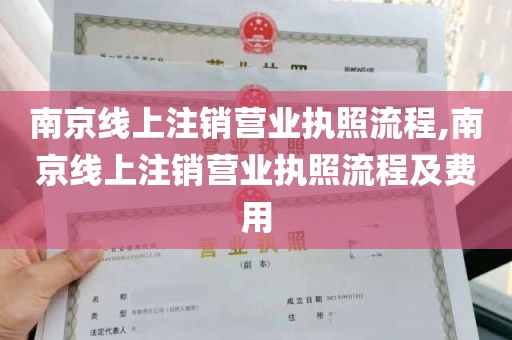 南京线上注销营业执照流程,南京线上注销营业执照流程及费用