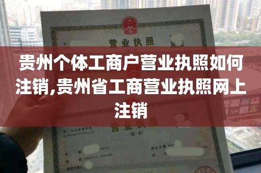 贵州个体工商户营业执照如何注销,贵州省工商营业执照网上注销