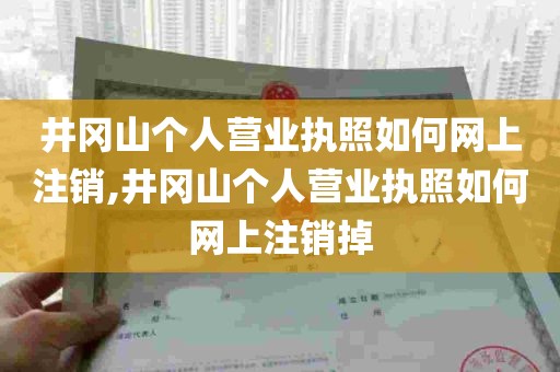 井冈山个人营业执照如何网上注销,井冈山个人营业执照如何网上注销掉