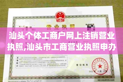 汕头个体工商户网上注销营业执照,汕头市工商营业执照申办