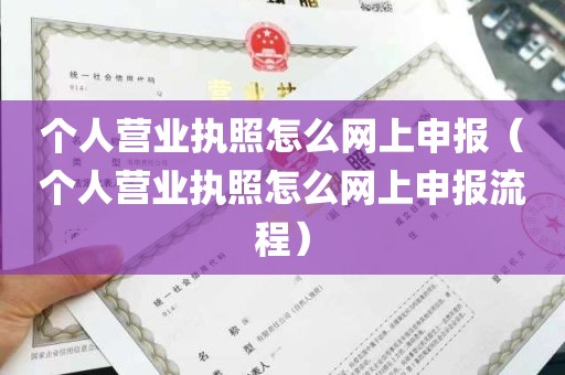 个人营业执照怎么网上申报（个人营业执照怎么网上申报流程）