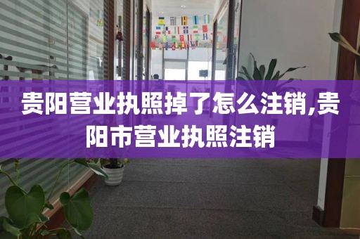 贵阳营业执照掉了怎么注销,贵阳市营业执照注销