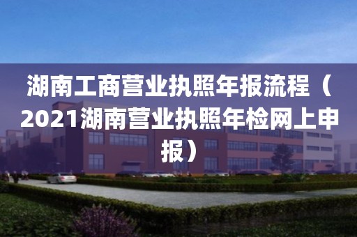 湖南工商营业执照年报流程（2021湖南营业执照年检网上申报）