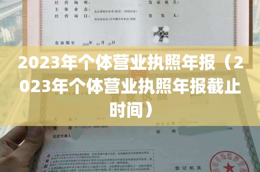 2023年个体营业执照年报（2023年个体营业执照年报截止时间）