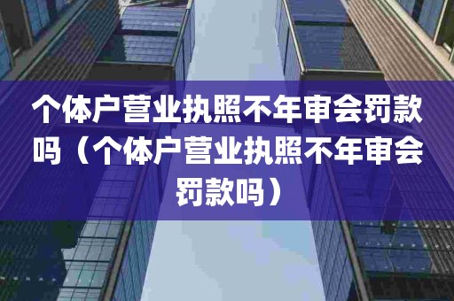 个体户营业执照不年审会罚款吗（个体户营业执照不年审会罚款吗）