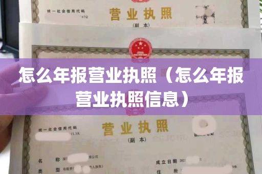 怎么年报营业执照（怎么年报营业执照信息）