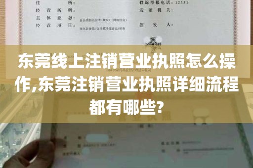 东莞线上注销营业执照怎么操作,东莞注销营业执照详细流程都有哪些?