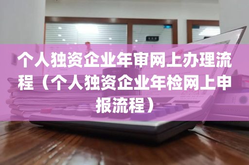 个人独资企业年审网上办理流程（个人独资企业年检网上申报流程）