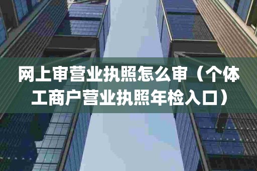 网上审营业执照怎么审（个体工商户营业执照年检入口）