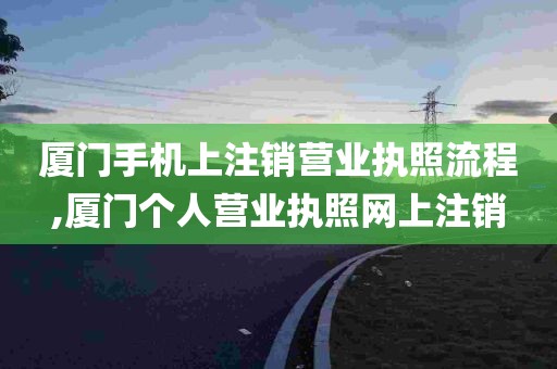 厦门手机上注销营业执照流程,厦门个人营业执照网上注销