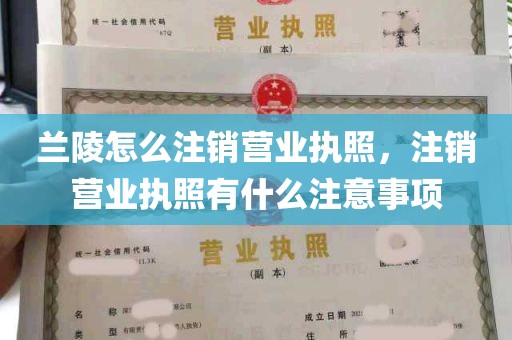 兰陵怎么注销营业执照，注销营业执照有什么注意事项