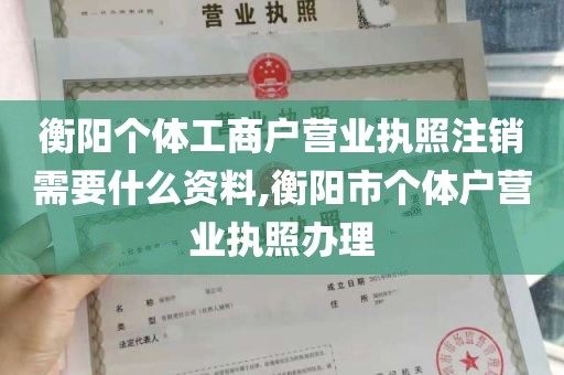 衡阳个体工商户营业执照注销需要什么资料,衡阳市个体户营业执照办理