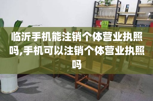 临沂手机能注销个体营业执照吗,手机可以注销个体营业执照吗