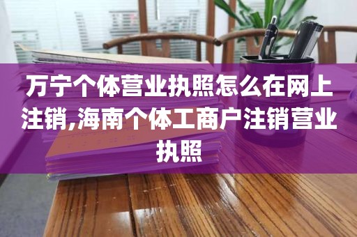 万宁个体营业执照怎么在网上注销,海南个体工商户注销营业执照