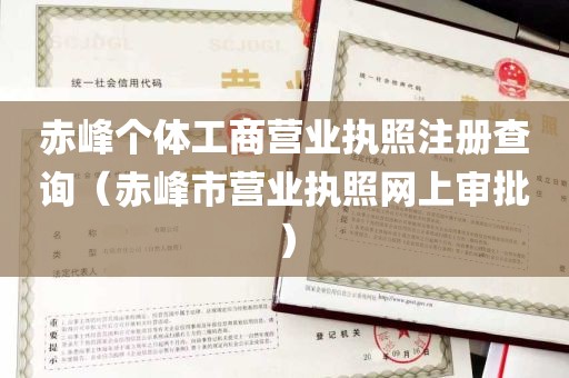 赤峰个体工商营业执照注册查询（赤峰市营业执照网上审批）