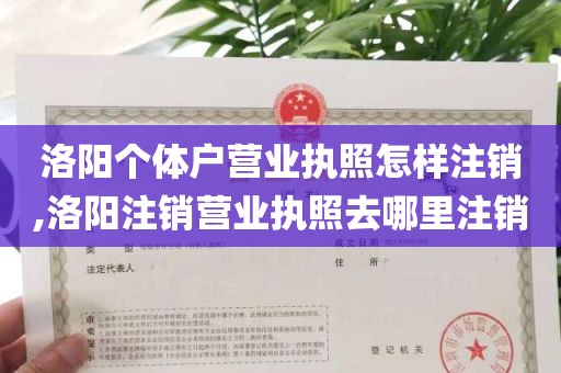 洛阳个体户营业执照怎样注销,洛阳注销营业执照去哪里注销