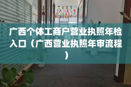 广西个体工商户营业执照年检入口（广西营业执照年审流程）