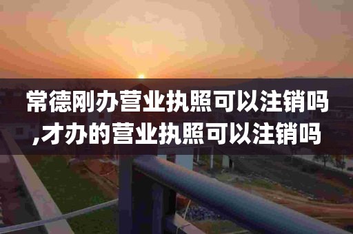 常德刚办营业执照可以注销吗,才办的营业执照可以注销吗