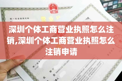 深圳个体工商营业执照怎么注销,深圳个体工商营业执照怎么注销申请