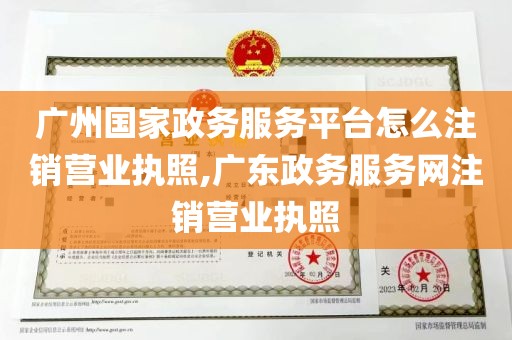 广州国家政务服务平台怎么注销营业执照,广东政务服务网注销营业执照
