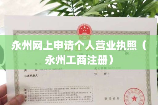 永州网上申请个人营业执照（永州工商注册）
