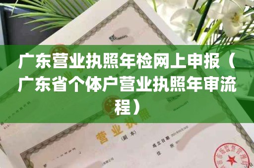广东营业执照年检网上申报（广东省个体户营业执照年审流程）