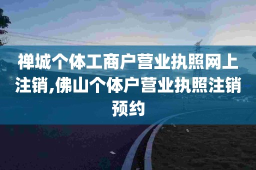 禅城个体工商户营业执照网上注销,佛山个体户营业执照注销预约