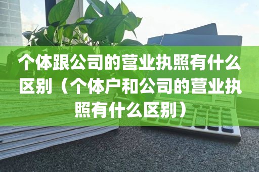 个体跟公司的营业执照有什么区别（个体户和公司的营业执照有什么区别）