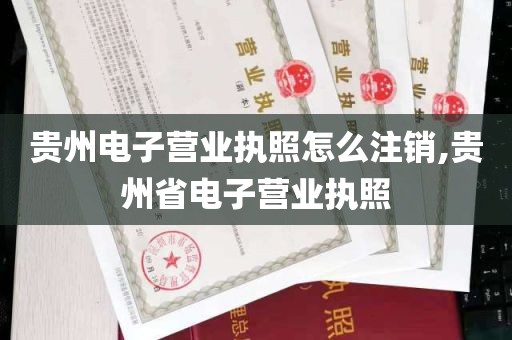 贵州电子营业执照怎么注销,贵州省电子营业执照