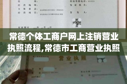 常德个体工商户网上注销营业执照流程,常德市工商营业执照