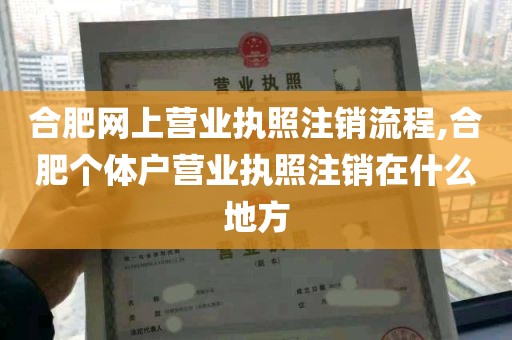 合肥网上营业执照注销流程,合肥个体户营业执照注销在什么地方