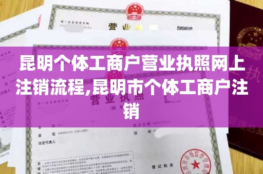 昆明个体工商户营业执照网上注销流程,昆明市个体工商户注销