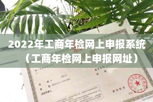 2022年工商年检网上申报系统（工商年检网上申报网址）