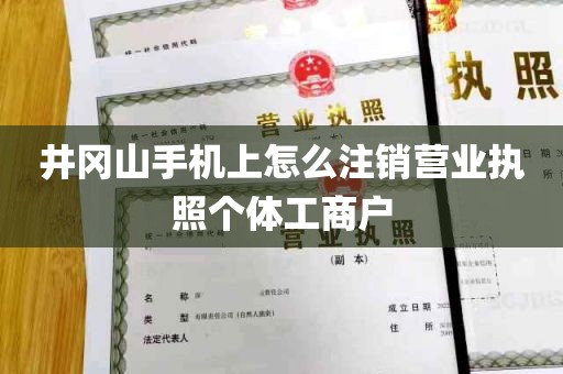 井冈山手机上怎么注销营业执照个体工商户