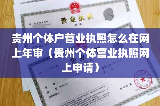 贵州个体户营业执照怎么在网上年审（贵州个体营业执照网上申请）