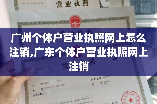 广州个体户营业执照网上怎么注销,广东个体户营业执照网上注销
