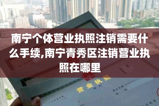 南宁个体营业执照注销需要什么手续,南宁青秀区注销营业执照在哪里