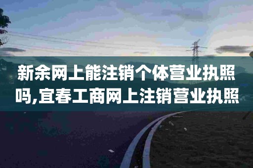 新余网上能注销个体营业执照吗,宜春工商网上注销营业执照