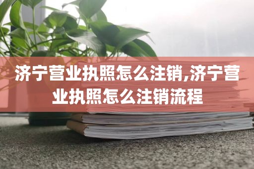 济宁营业执照怎么注销,济宁营业执照怎么注销流程