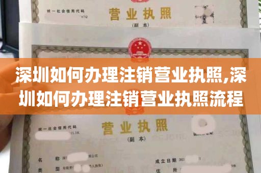 深圳如何办理注销营业执照,深圳如何办理注销营业执照流程