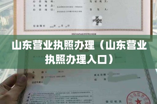 山东营业执照办理（山东营业执照办理入口）