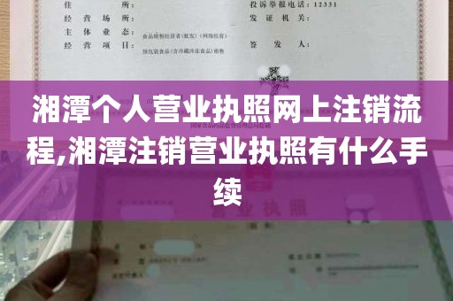 湘潭个人营业执照网上注销流程,湘潭注销营业执照有什么手续