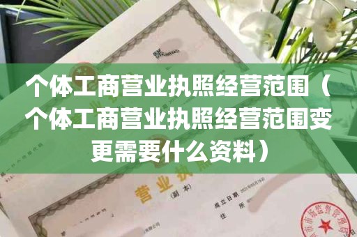 个体工商营业执照经营范围（个体工商营业执照经营范围变更需要什么资料）