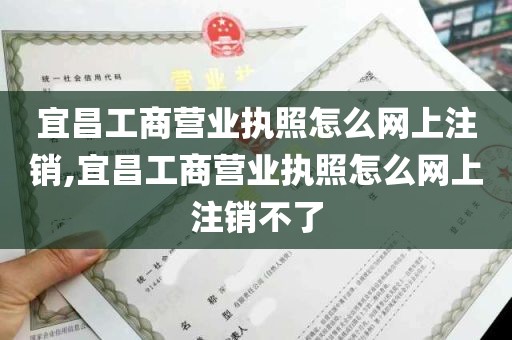 宜昌工商营业执照怎么网上注销,宜昌工商营业执照怎么网上注销不了