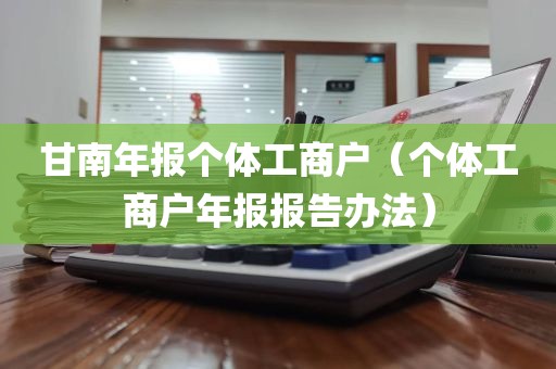 甘南年报个体工商户（个体工商户年报报告办法）