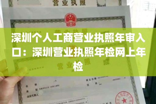 深圳个人工商营业执照年审入口：深圳营业执照年检网上年检